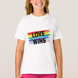 T-shirt L'amour LGBTQIA gagne toujours Rainbow Pride T-shi