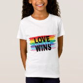 T-Shirt L'amour LGBTQIA gagne toujours Rainbow Pride T-shi (Devant)