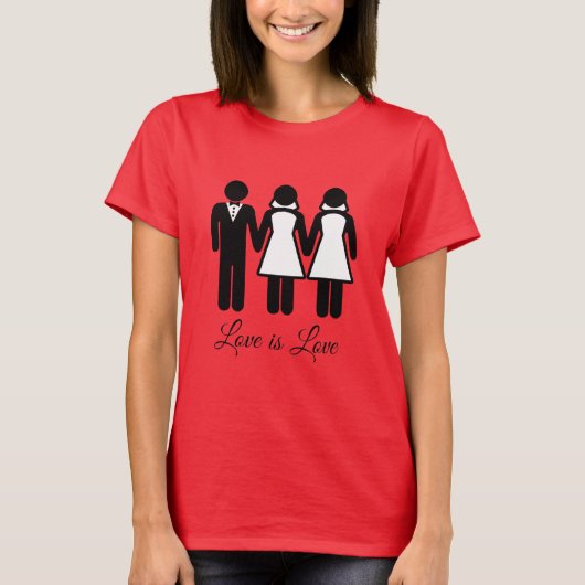 T-SHIRT L'AMOUR MARIAGE BISEXUEL EST L'AMOUR (Devant)
