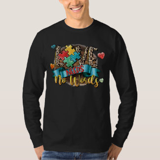 T-shirt L'amour n'a pas besoin de mots western leopard aut