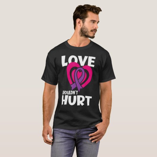 T-shirt L'amour ne devrait pas nuire à l'abus narcissique  (Devant entier)