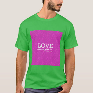 T-shirt L'amour ne manque jamais fille rose