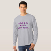 T-shirt L'amour n'est pas un mot (Devant entier)