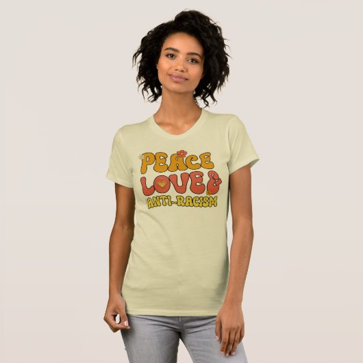 T-shirt L'amour pour la paix et l'anti-racisme (Devant entier)