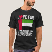 T-shirt L'amour pour les Émirats Arabes Unis (Devant)