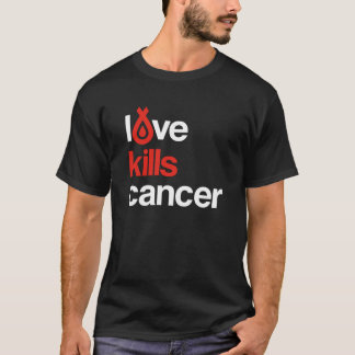 T-shirt L'amour tue le Cancer - la pièce en t des hommes