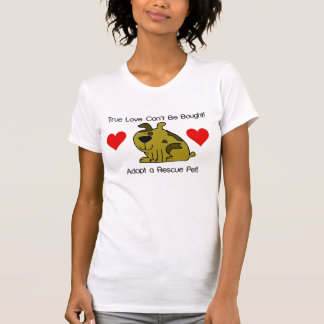 T-shirt L'amour vrai ne peut pas être acheté - chien