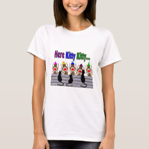 T-shirt L'amoureux des chats et la chaussette Monkeys "ici