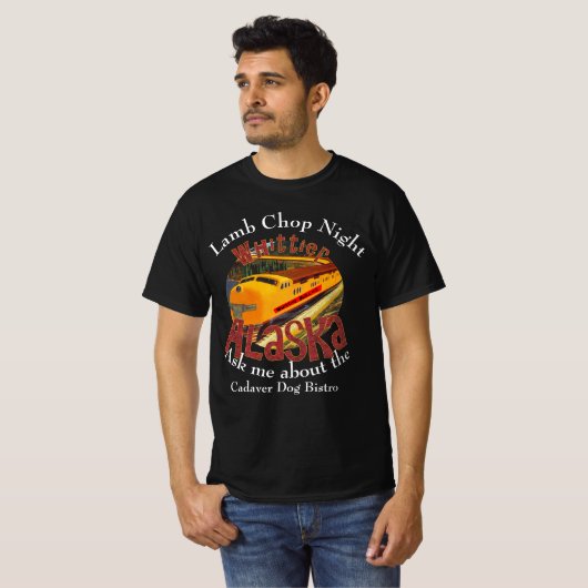 T-shirt Lampe Chop Night Cadaver Chien Bistro Whittier Ala (Devant entier)