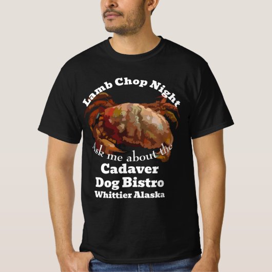 T-shirt Lampe Chop Night Cadaver Chien Bistro Whittier Ala (Devant)
