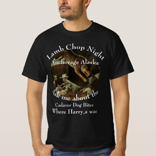 T-shirt Lampe Chop Night Cadaver Chien Morsures Whittier A (Devant)