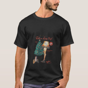 T-shirt Lampe de jambe A Christmas Story Femmes Rétro Publ