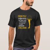T-shirt Lampe de jambe Fragile Définition Drôle Prime maje (Devant)
