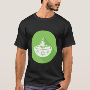 T-shirt Lampe Diya Diwali Hindou Sikh, Bouddhiste Prière J