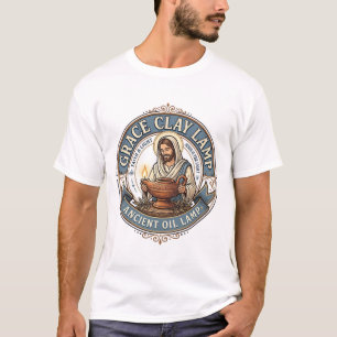T-shirt Lampe en argile de Grâce Lampe à huile ancienne La