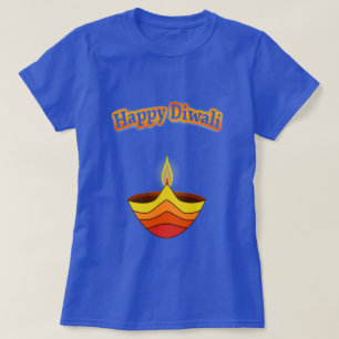 T-shirt Lampe heureuse de Diwali et de Diya