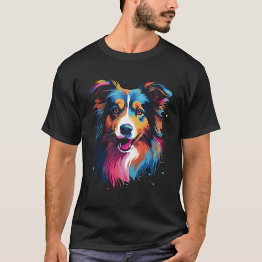 T-shirt Lan Hair Collie (Devant)