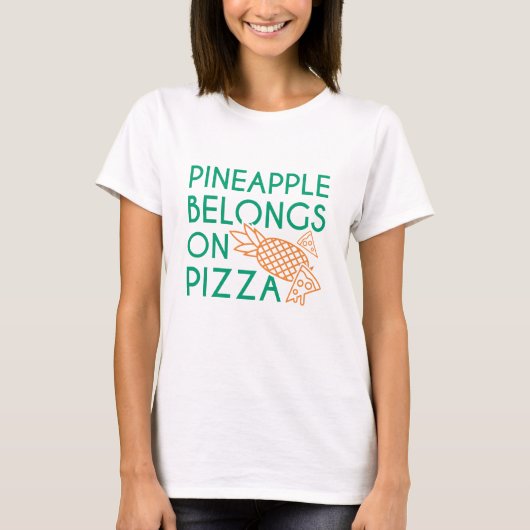 T-shirt L'Ananas Appartient À La Pizza (Devant)