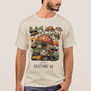 T-shirt L'anatomie du champignon de Fun Guy 101 Mycologie