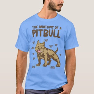 T-shirt L'anatomie d'un Amoureux des chiens Pitbull, drôle