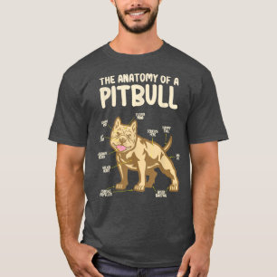 T-shirt L'anatomie d'un Amoureux des chiens Pitbull, drôle
