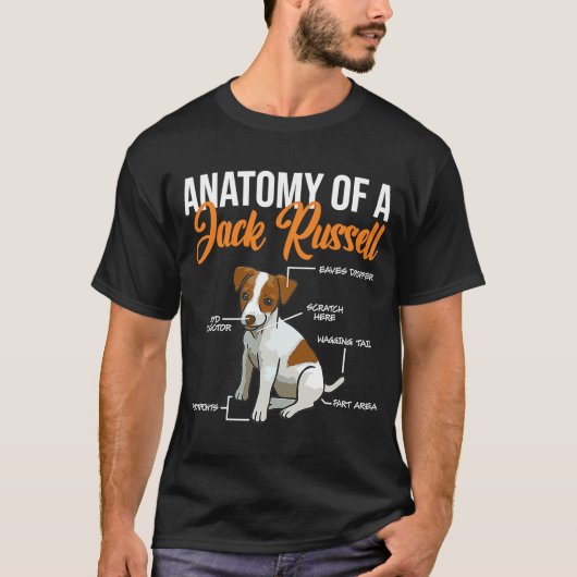 T-shirt L'Anatomie D'Un Animal Anatomique Jack Russell (Devant)
