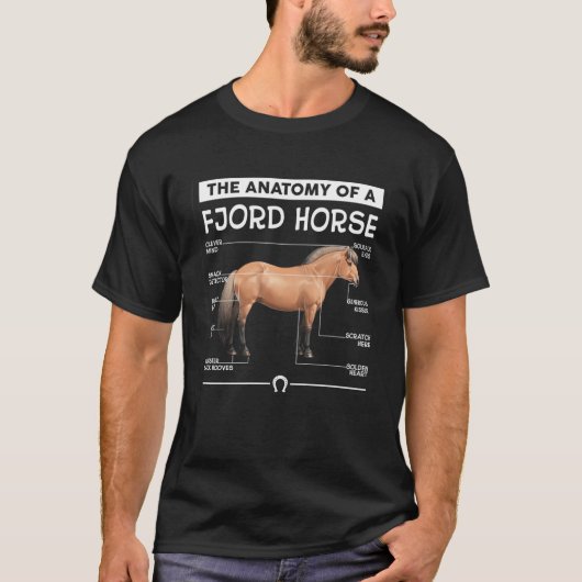 T-shirt L'Anatomie D'Un Cheval De Fjord (Devant)