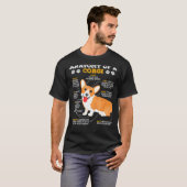 T-shirt L'anatomie d'un Corgi (Devant entier)