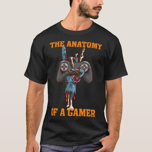 T-shirt L'Anatomie D'Un Joueur Vidéo Multijoueur P (Devant)