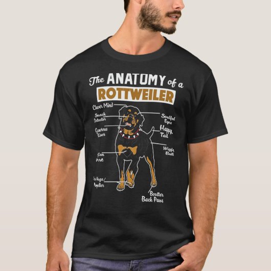 T-shirt L'anatomie d'une chemise de rottweiler (Devant)