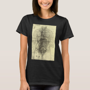 T-shirt L'anatomie humaine de Léonard de Vinci, Torse fémi