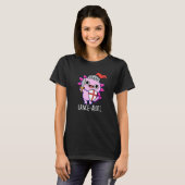 T-shirt Lance-a-lotl Funny Axolotl Knight Pun Dark BG (Devant entier)