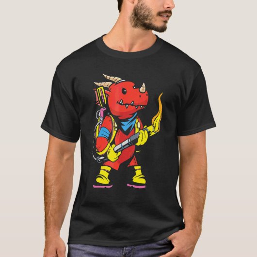 T-shirt Lance-flammes Lance-flammes Brûlure Chaude 3 (Devant)
