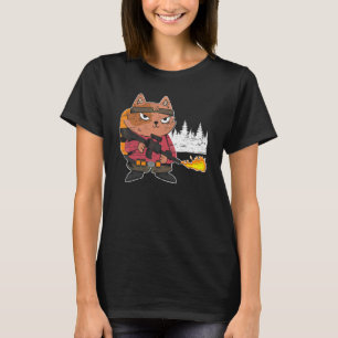 T-shirt Lance-flammes Lance-flammes Chaud Brûle Chat