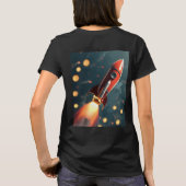T-shirt Lancement Animé de fusée montrant une surcharge (Dos)