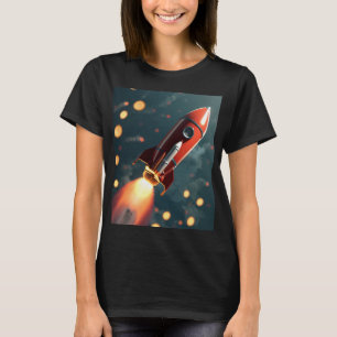 T-shirt Lancement Animé de fusée montrant une surcharge