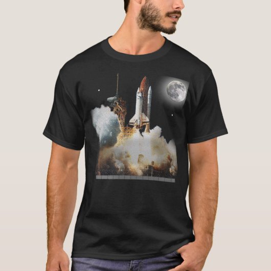 T-shirt Lancement de navette spatiale (Devant)