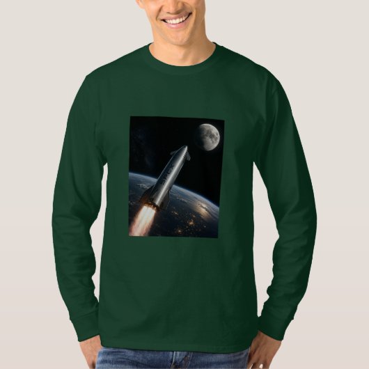 T-shirt Lancement de SpaceX Starship | Fusée réutilisable (Devant)