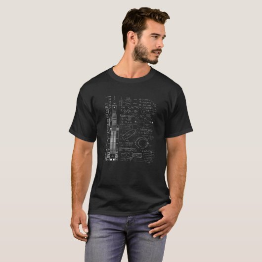T-shirt Lancement spatial Artemis SLS Rocket Science Equat (Devant entier)