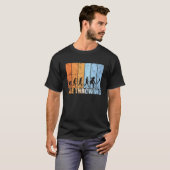 T-shirt Lancer de hache évolution lancer de hachette rétro (Devant entier)