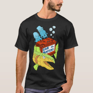 T-shirt Lancer Une Batterie De Voiture Dans L'Océan.
