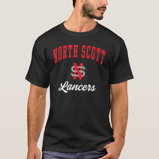 T-shirt Lancers du lycée North Scott (Devant)