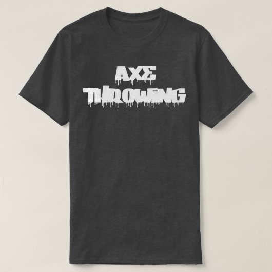 T-shirt lanceur de hache blanc 2 (Design devant)