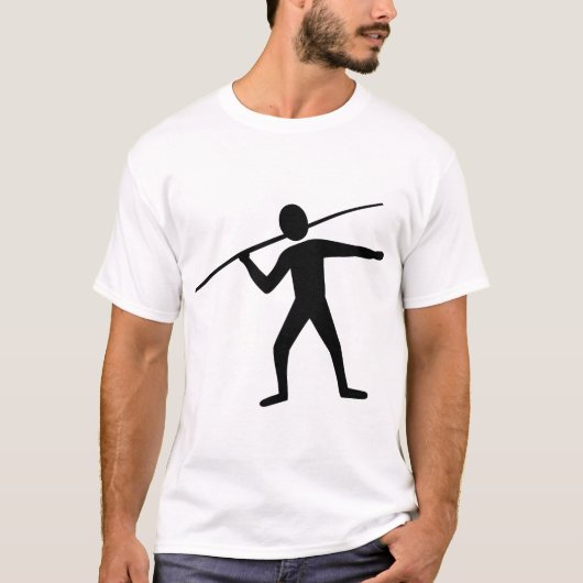 T-shirt Lanceur de javelot - Noir (Devant)