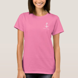 T-shirt L'Ancre blanche faite sur commande ajoutent votre