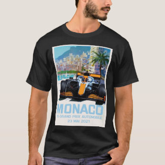 T-shirt Lando Norris Mclaren Monaco Grand Prix 2021 Poster