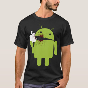 T-SHIRT L'ANDROÏDE MANGENT LE MOBILE DRÔLE SAMSUNG DE