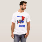 T-shirt L'âne Democratic contre l'éléphant républicain (Devant entier)