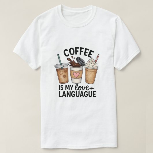 T-shirt Langage de l'amour. (Design devant)