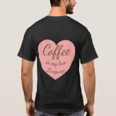 T-shirt Langage de l'amour Café Chat Mignon (Dos)